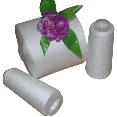 কাঁচা সাদা 40/2 50/2 60/2 100% রিং স্পুন পলিস্টার গার্ন রঙিন গার্ন রঙিন জন্য