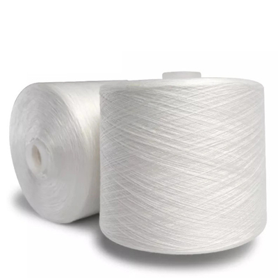 গরম বিক্রয় 40/2 40s/3 কাঁচা হোয়াইট 100% পলিস্টার রিং স্পুন ইয়ার্ড সেলাই কারখানার দাম