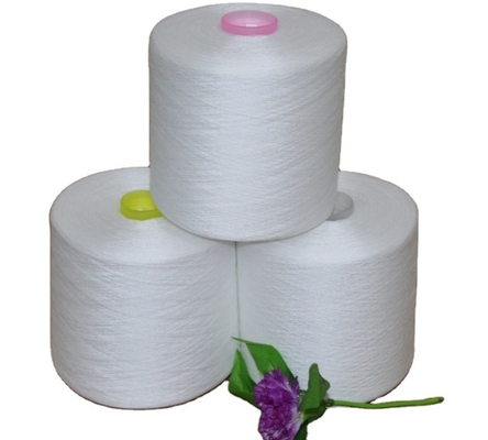 কম সঙ্কুচিত কাঁচা সাদা 40s/2, 50s/2, 60s/2 একটি প্রকার 100% পলিস্টার রিং স্পুন ইয়ার্ড