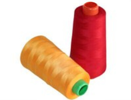 স্টক লট রং 40/2 100% পলিস্টার সেলাই থ্রেড 3000Yards/Cone