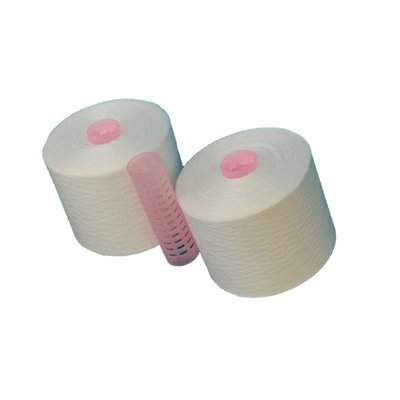 20s/2, 40s/2, 60s/2 Raw White 100% Polyester Core Spun Yarn For Polyester Yarn Dyeing