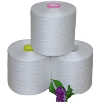 20s/2, 40s/2, 60s/2 Raw White 100% Polyester Core Spun Yarn For Polyester Yarn Dyeing