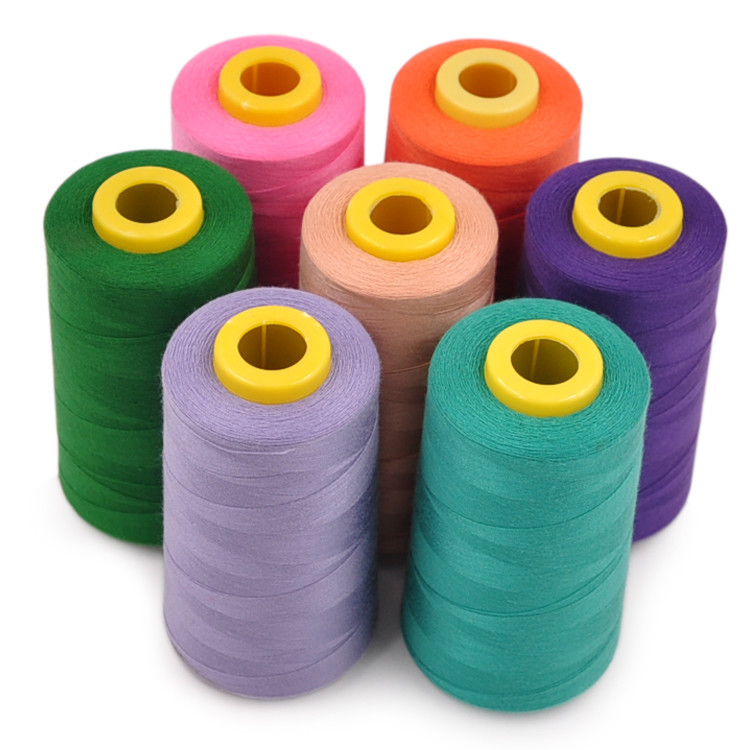 OEM ODM 100 স্পুন পলিস্টার সেলাইয়ের থ্রেড 20S-60S ঘর্ষণ প্রতিরোধের সাথে গার্ন কাউন্ট